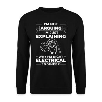 Electrical Engineering Engineer Research Development - Unisex Sweatshirt - black - Front - Alina (178cm) & Michal (187cm)