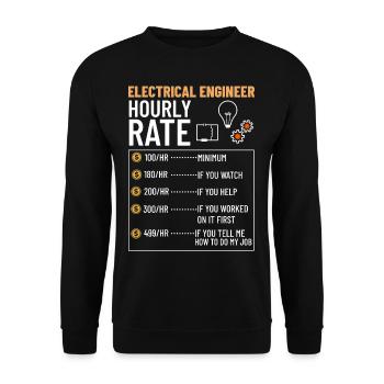Electrical Engineering Engineer Research Development - Unisex Sweatshirt - black - Front - Alina (178cm) & Michal (187cm)