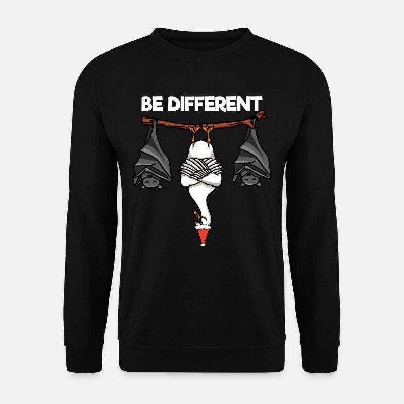 Be Different Schwan Fledermaus Weihnachtsmann - Unisex Pullover - Schwarz