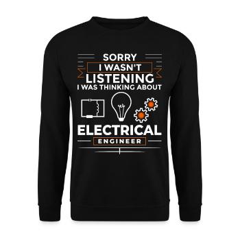 Electrical Engineering Engineer Research Development - Unisex Sweatshirt - black - Front - Alina (178cm) & Michal (187cm)