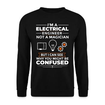 Electrical Engineering Engineer Research Development - Unisex Sweatshirt - black - Front - Alina (178cm) & Michal (187cm)