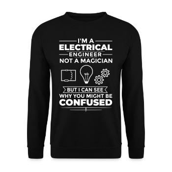 Electrical Engineering Engineer Research Development - Unisex Sweatshirt - black - Front - Alina (178cm) & Michal (187cm)
