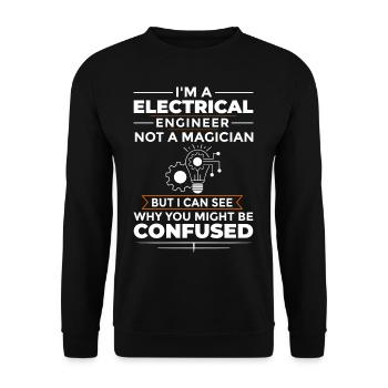 Electrical Engineering Engineer Research Development - Unisex Sweatshirt - black - Front - Alina (178cm) & Michal (187cm)