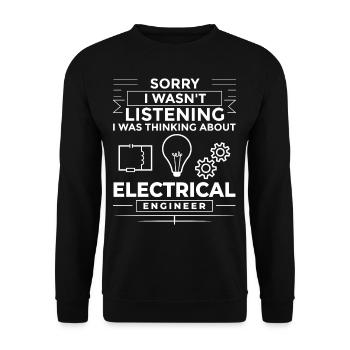 Electrical Engineering Engineer Research Development - Unisex Sweatshirt - black - Front - Alina (178cm) & Michal (187cm)