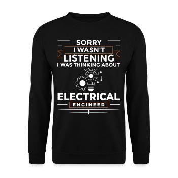 Electrical Engineering Engineer Research Development - Unisex Sweatshirt - black - Front - Alina (178cm) & Michal (187cm)