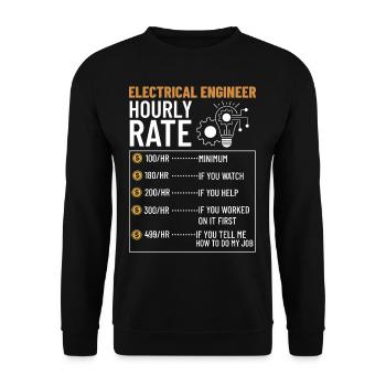 Electrical Engineering Engineer Research Development - Unisex Sweatshirt - black - Front - Alina (178cm) & Michal (187cm)