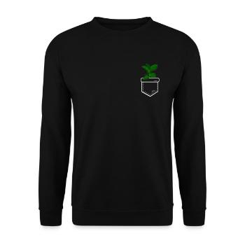 Brusttasche Ficus - Unisex Pullover - Schwarz - Vorne - Alina (178cm) & Michal (187cm)