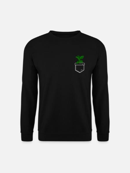 Brusttasche Ficus - Unisex Pullover - Schwarz