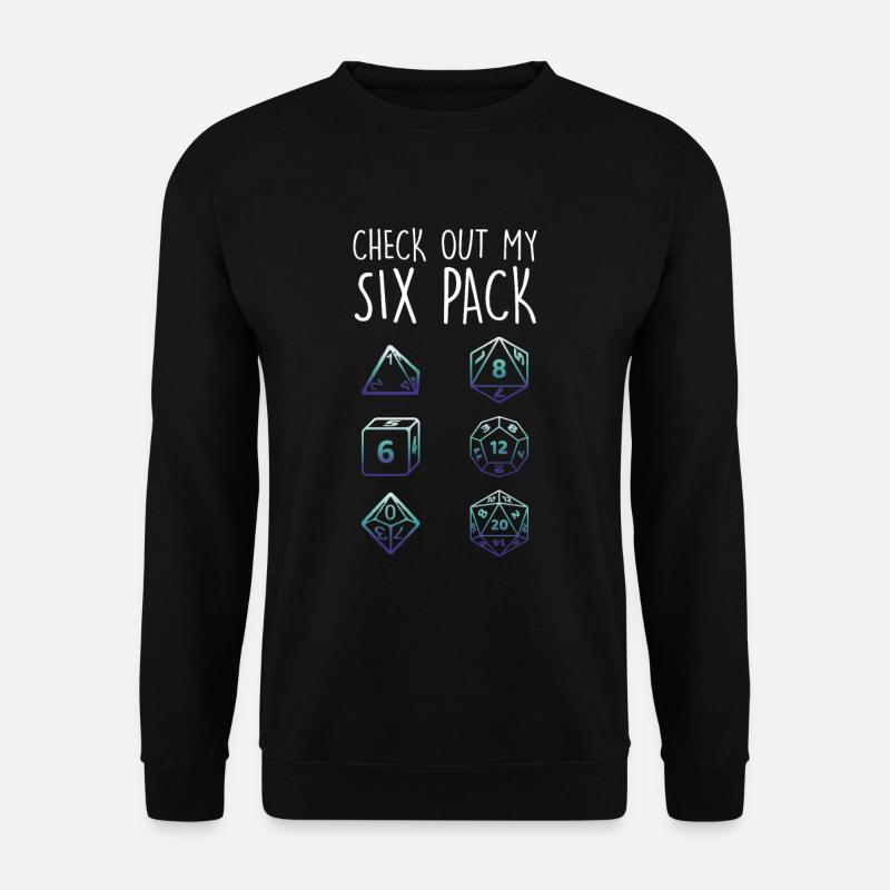 Découvrez mes dés Six Pack - Sweat-shirt Unisexe - noir