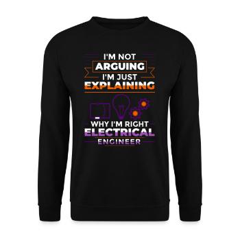Electrical Engineering Engineer Research Development - Unisex Sweatshirt - black - Front - Alina (178cm) & Michal (187cm)