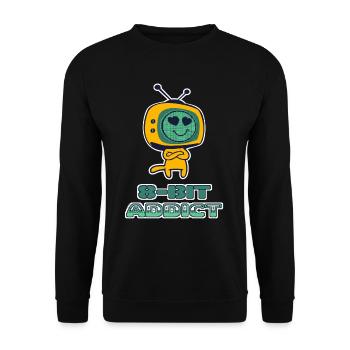 amateurs de jeux rétro 8 bits - Sweat-shirt Unisexe - noir - Devant - Alina (178cm) & Michal (187cm)