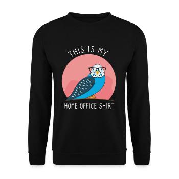 This is my home office Vogel - Unisex Sweatshirt - black - Front - Alina (178cm) & Michal (187cm)