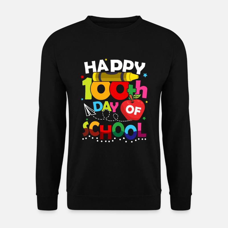 Joyeux 100e jour d’école - Sweat-shirt Unisexe - noir