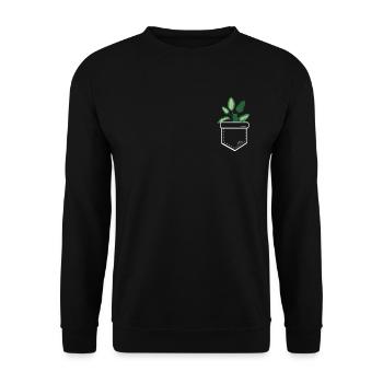 Plante en poche Dieffenbachia en poche poitrine - Sweat-shirt Unisexe - noir - Devant - Alina (178cm) & Michal (187cm)