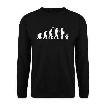 Evolution Jardinier Plante Arrosage Can Aloe Vera - Sweat-shirt Unisexe - noir - Devant - Alina (178cm) & Michal (187cm)