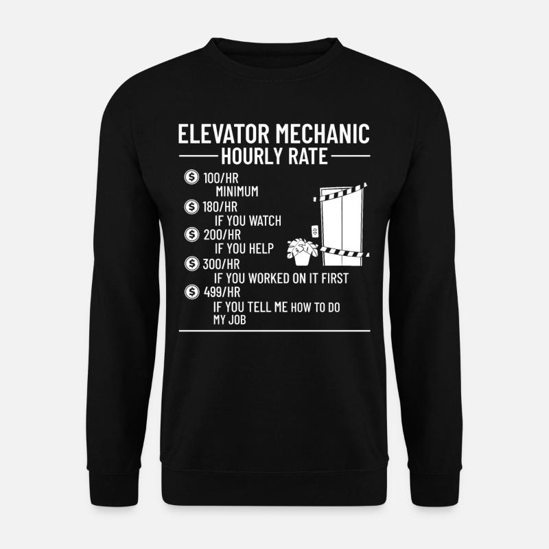 Technicien d’ascenseur Élévateur élévateur - Sweat-shirt Unisexe - noir