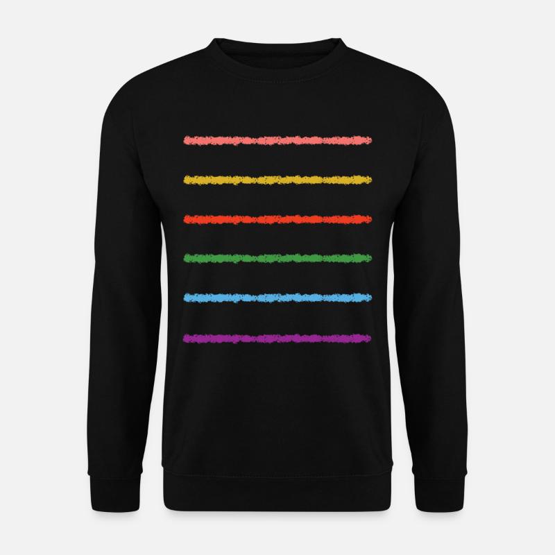 Crayon Lines Simple Artwork - Unisex Sweatshirt - black