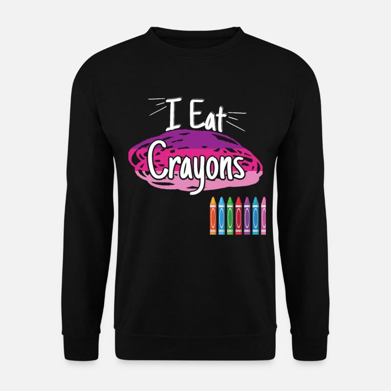 I Eat Crayons - Unisex Sweatshirt - black