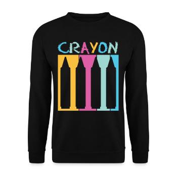 Crayon Vintage - Unisex Sweatshirt - black - Front - Alina (178cm) & Michal (187cm)