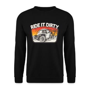 Offroad Motorsport ATV Quad Quad Rider - Unisex Sweatshirt - black - Front - Alina (178cm) & Michal (187cm)