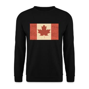 Kanada Flagge Kanadische Nationalität Stolz - Unisex Pullover - Schwarz - Vorne - Alina (178cm) & Michal (187cm)