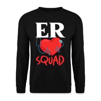Emergency Department Emergency Nurse First Aid - Unisex Sweatshirt - black - Front - Alina (178cm) & Michal (187cm)