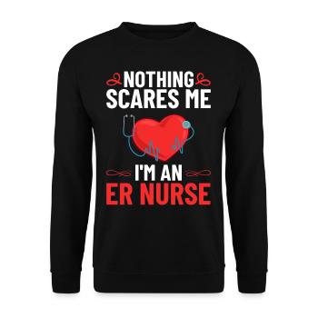 Emergency Department Emergency Nurse First Aid - Unisex Sweatshirt - black - Front - Alina (178cm) & Michal (187cm)