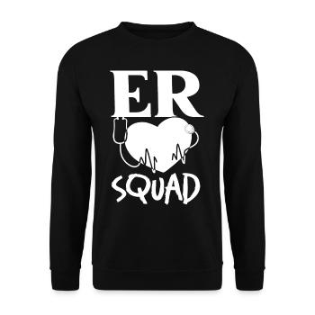 Emergency Department Emergency Nurse First Aid - Unisex Sweatshirt - black - Front - Alina (178cm) & Michal (187cm)