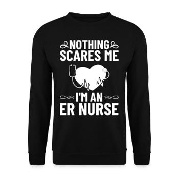 Emergency Department Emergency Nurse First Aid - Unisex Sweatshirt - black - Front - Alina (178cm) & Michal (187cm)