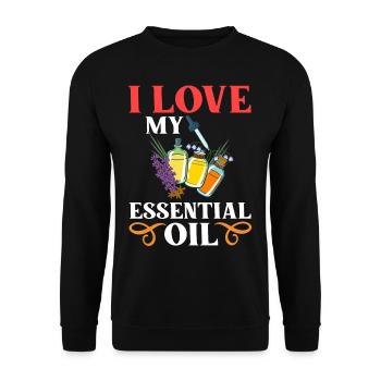 Essential Oil Diffuser Aromatherapy Plants - Unisex Sweatshirt - black - Front - Alina (178cm) & Michal (187cm)