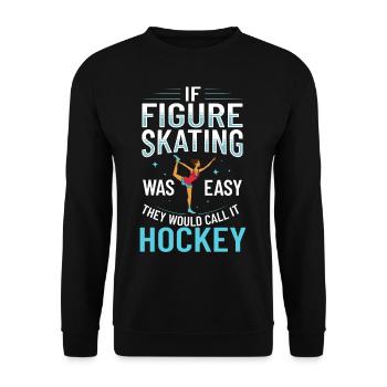 Eiskunstlauf Eisläufer Schlittschuhe Eislaufen - Unisex Pullover - Schwarz - Vorne - Alina (178cm) & Michal (187cm)