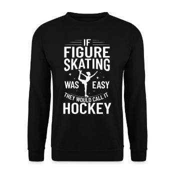 Eiskunstlauf Eisläufer Schlittschuhe Eislaufen - Unisex Pullover - Schwarz - Vorne - Alina (178cm) & Michal (187cm)