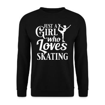 Eiskunstlauf Eisläufer Schlittschuhe Eislaufen - Unisex Pullover - Schwarz - Vorne - Alina (178cm) & Michal (187cm)