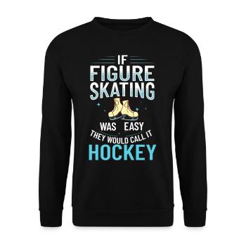 Eiskunstlauf Eisläufer Schlittschuhe Eislaufen - Unisex Pullover - Schwarz - Vorne - Alina (178cm) & Michal (187cm)
