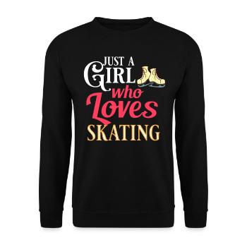 Eiskunstlauf Eisläufer Schlittschuhe Eislaufen - Unisex Pullover - Schwarz - Vorne - Alina (178cm) & Michal (187cm)