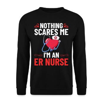 Emergency Room Emergency Nurse First Aid - Unisex Sweatshirt - black - Front - Alina (178cm) & Michal (187cm)