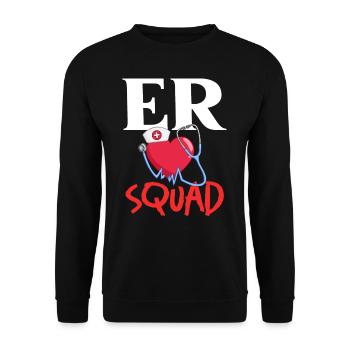 Emergency Room Emergency Nurse First Aid - Unisex Sweatshirt - black - Front - Alina (178cm) & Michal (187cm)