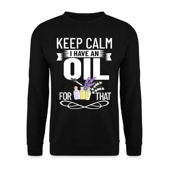 Essential Oil Diffuser Aromatherapy Plants - Unisex Sweatshirt - black - Front - Alina (178cm) & Michal (187cm)