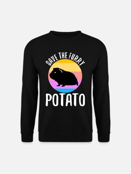Save The Furry Potato - Unisex Sweatshirt - black