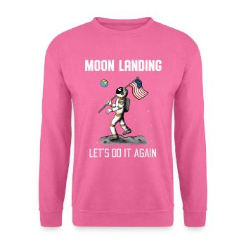 Mondlandung Wiederholden Astronaut Weltall Mond - Unisex Pullover - Pink - Vorne
