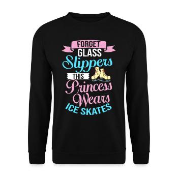 Eiskunstlauf Eisläufer Schlittschuhe Eislaufen - Unisex Pullover - Schwarz - Vorne - Alina (178cm) & Michal (187cm)
