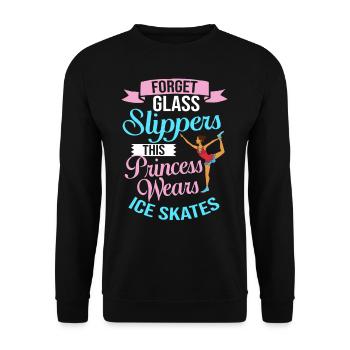 Eiskunstlauf Eisläufer Schlittschuhe Eislaufen - Unisex Pullover - Schwarz - Vorne - Alina (178cm) & Michal (187cm)