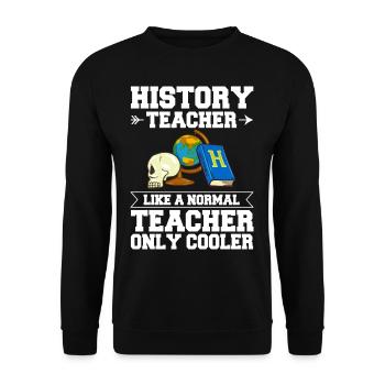 Geschichte Lehrer Lektion Professor Historiker - Unisex Pullover - Schwarz - Vorne - Alina (178cm) & Michal (187cm)
