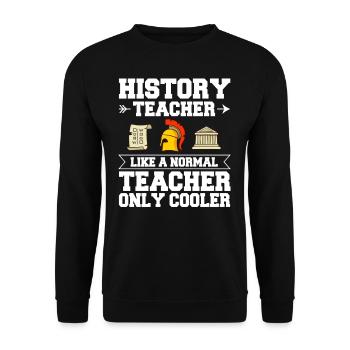 Geschichte Lehrer Lektion Professor Historiker - Unisex Pullover - Schwarz - Vorne - Alina (178cm) & Michal (187cm)