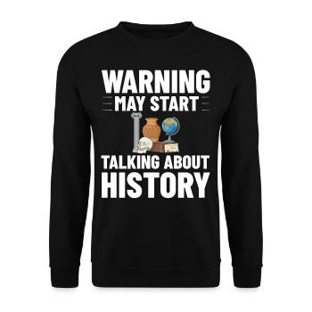Geschichte Lehrer Lektion Professor Historiker - Unisex Pullover - Schwarz - Vorne - Alina (178cm) & Michal (187cm)