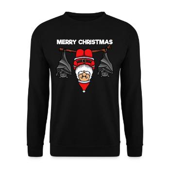 Joyeux Noël Noël avec des chauves-souris - Sweat-shirt Unisexe - noir - Devant - Alina (178cm) & Michal (187cm)