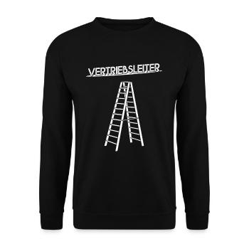 Vertriebsleiter - Unisex Pullover - Schwarz - Vorne - Alina (178cm) & Michal (187cm)