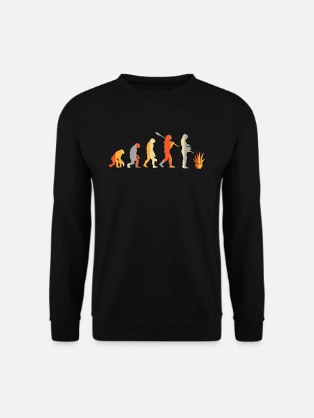 Vintage Aloe Vera Evolution Pflanze - Unisex Pullover - Schwarz