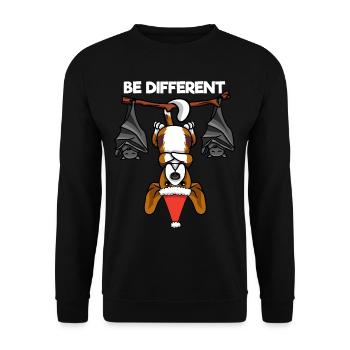 Be Different Dog Beagle Bat Santa Claus - Unisex Sweatshirt - black - Front - Alina (178cm) & Michal (187cm)