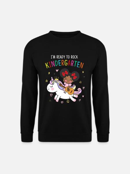 I'm Ready To Rock Kindergarten Einhorn - Unisex Pullover - Schwarz